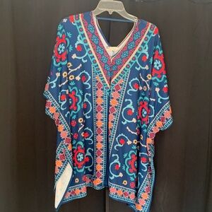 Colorful Floral Kaftan Top